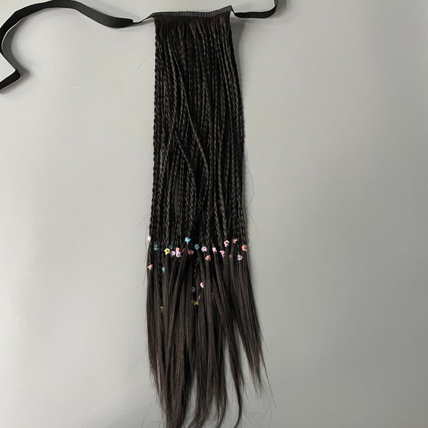 Veraver Braids, Clip in Braid Hair Extension, Long Natural Soft Synthetic Hairpieces for Daily Wear
