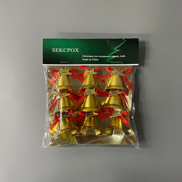 SEKCPOX Christmas tree ornaments, namely, bells, Christmas Ornament Hanging Plastic Bell Pendants