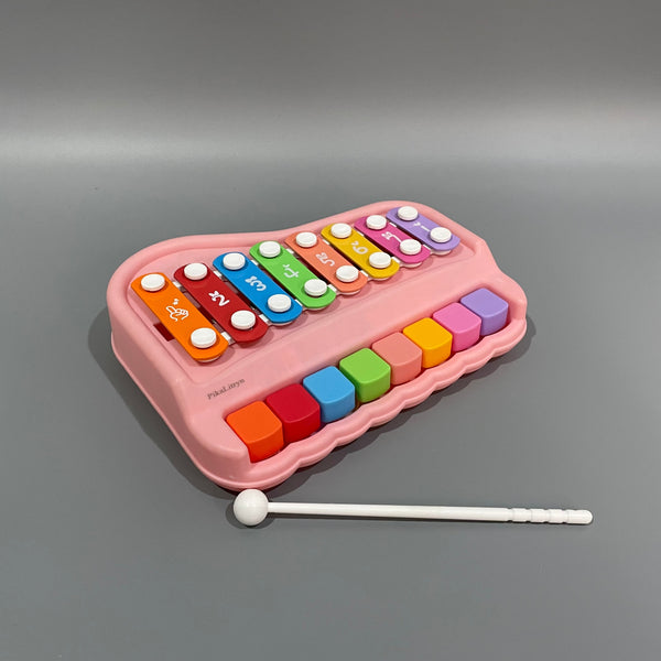 PikaLitryn Musical toys, Xylophone Toy, 2 in 1 Musical Instrument Toy, 8 Notes Piano Keys 1 Stick
