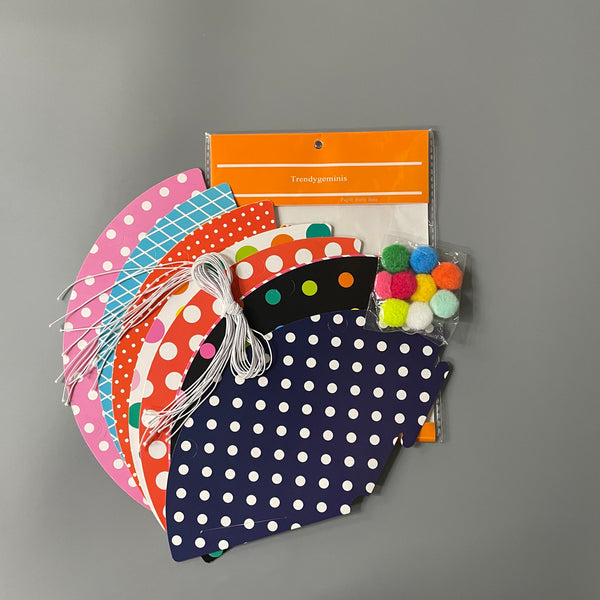 Trendygeminis Paper party hats, Colorful Paper Party Hats, Fluffy Ball Party Decoration Hat