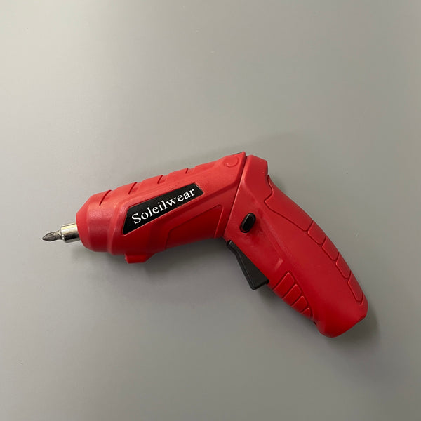 Soleilwear Electric screwdrivers, Cordless Electric Screwdriver with Rotatable Dual Position Handle and LED Light