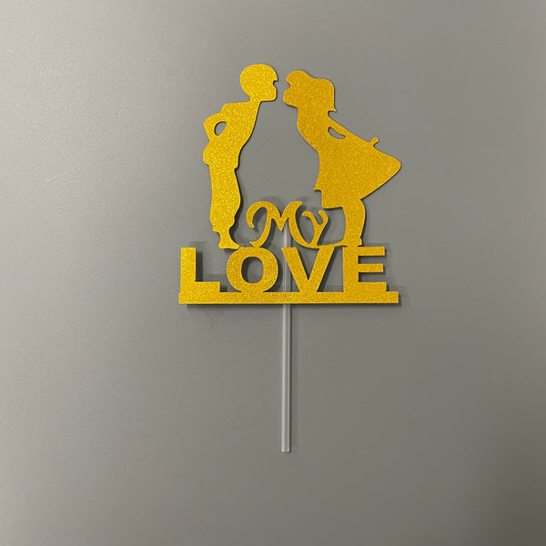 FAYEVIVI Paper cake decorations, Cake Decoration Placards, Gold Paper Cards for Cake