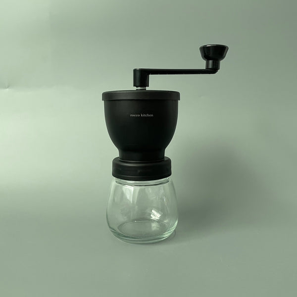 rocco kitchen Hand-operated coffee grinders, Manual Coffee Bean Grinder, Hand Coffee Grinder with Glass Jar