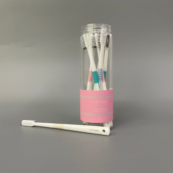 CokYoppin Tooth brushes, Charcoal Soft Fine Bristle Toothbrushes with Plastic Box