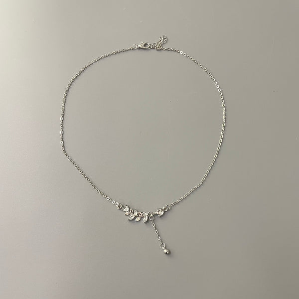 Vapory Necklaces [jewellery], Dainty Pendant Necklace, CZ Leaf Pendant Necklace Simple Necklace