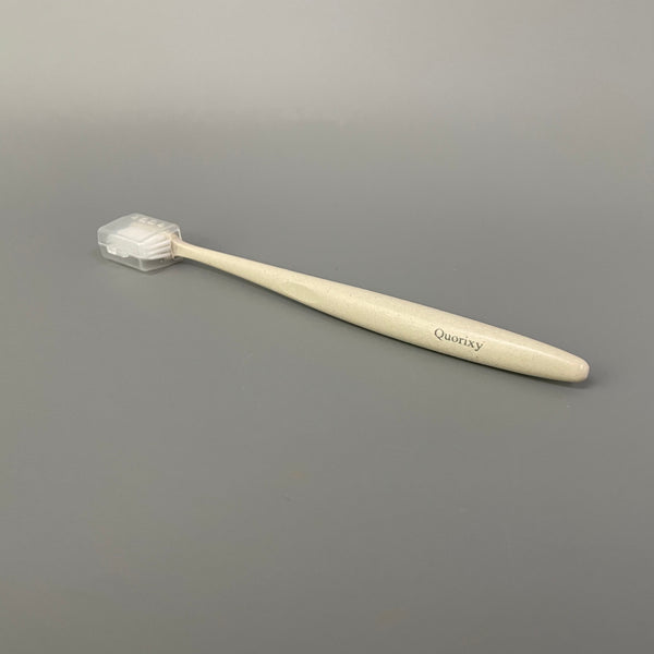 Quorixy Tooth brushes, Extra Soft Compact Size Head Tapered Bristles Toothbrushes with Covers
