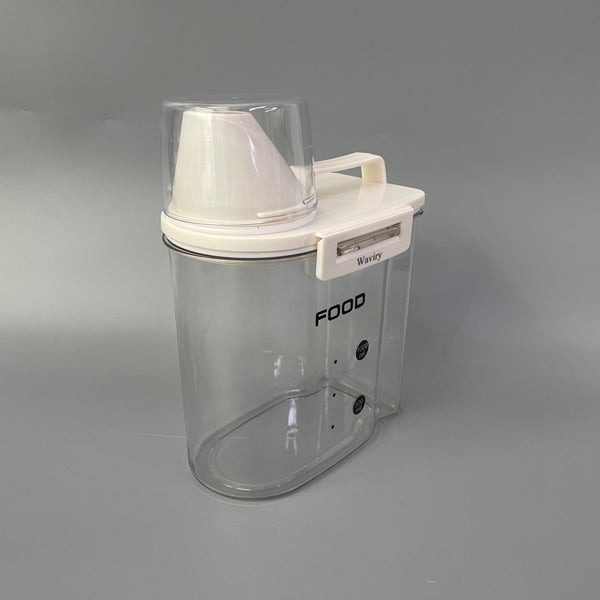 Waviry Household storage containers for pet food, Pet Food Storage Container with Measuring Cup