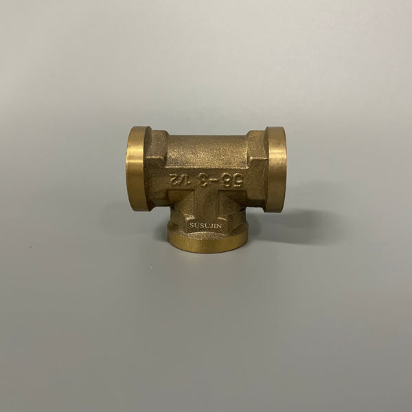 SUSUJIN Metal pipe fittings, Brass Pipe Fittings, Female Forged Tee Pipe Tube Fitting