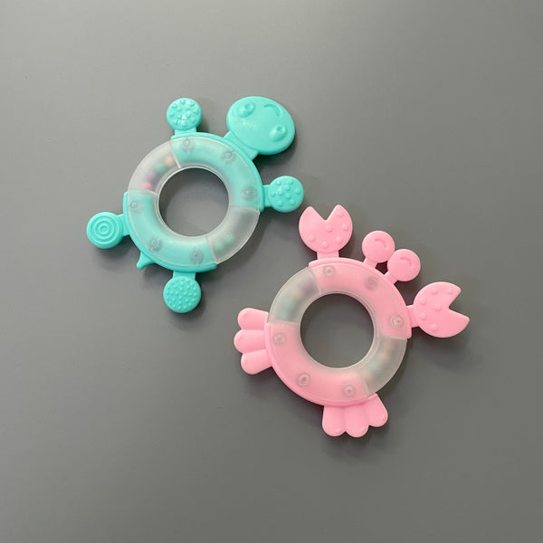 Uoyess Infant toys, Soft TPE Materials Infant Toy, Cute Tortoise Infant and Crab Shape