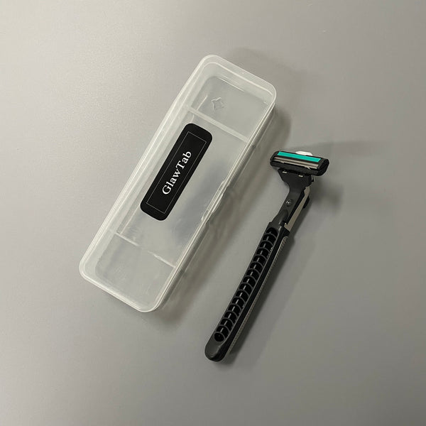 GlawTab Beard clippers, Simple Manual Shaver with Plastic Case for Men