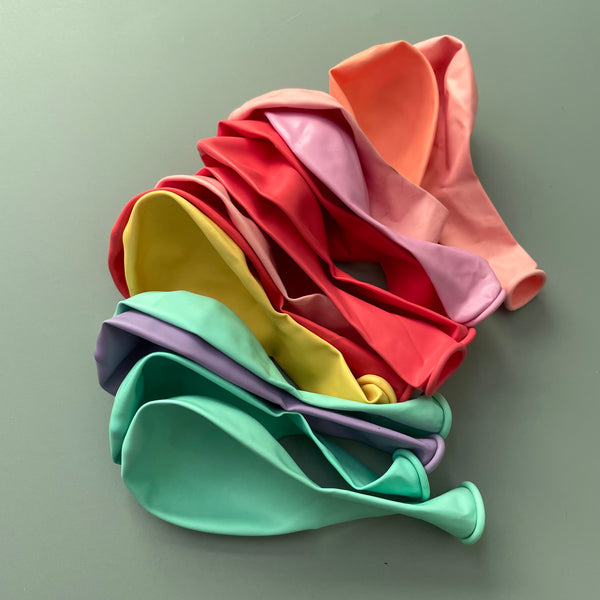 Exolvia Balloons, Assorted Bright Colors, Made with Strong Multicolored Latex, Party Decoration