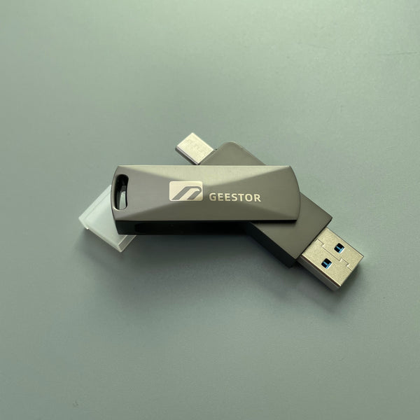 GEESTOR Blank USB flash drives, USB C Flash Drive Thumb Drive with USB and Type C Port