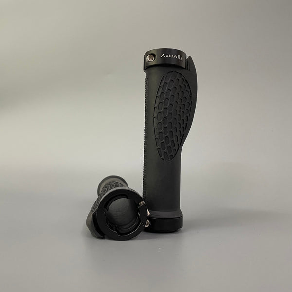 AutoAlly Parts of motorcycles, namely, handle bar grips, Lockable Rubber Handle Bar Grips