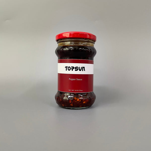 TOPSUN Condiment, namely, pepper sauce, Gourmet Spicy Tingly Savory Chili Oil Sauce